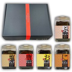 まるでスイーツBOX！味海苔・焼海苔ボトル5個セット(艶消し黒箱入)